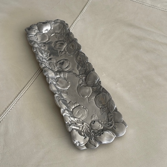 Decorative Metal Harvest/Apples Tray/Plate - Picture 4 of 5